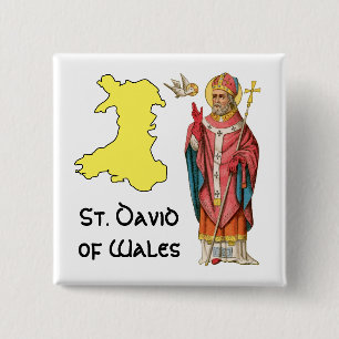 St. David of Wales (P 001) mit Kontur Karte Button