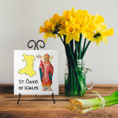 St. David of Wales (P 001) mit Kontur Karte Fliese