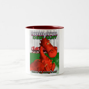 St David Tag, Waliser-Karte, Dydd Gwyl Dewi Sant Zweifarbige Tasse
