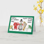 St David Tagesgruß-Karte: Zweisprachig Karte (Gelbe Blume)