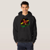 St David TagesHoodie mit Flagge, Waliser-Drache Hoodie (Vorne ganz)