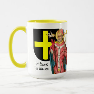 St. David von Wales (P 001) und sein Schild Tasse