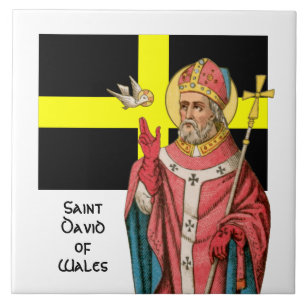 St. David von Wales (P 001) und seine Flagge Fliese