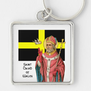St. David von Wales (P 001) und seine Flagge Schlüsselanhänger