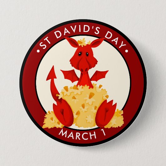 St. David's Day Button (Vorderseite)