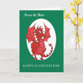 St. David's Day Card, quer durch die Meilen: Roter Karte (Gelbe Blume)