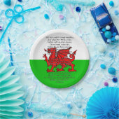 St Davids Day Christmas Calon Lân 7" Pappteller (Party)