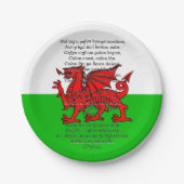 St Davids Day Christmas Calon Lân 7" Pappteller (Vorderseite)