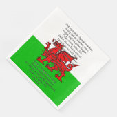 St Davids Day Christmas Calon Lân Serviette (Ecke)