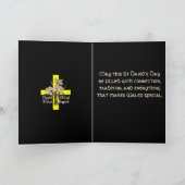 St Davids Day Daffodils And Cross Karte (Innenseite)