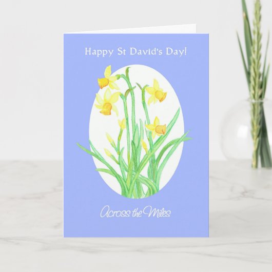 St. David's Day Daffodils Card, Across the Miles Karte (Vorderseite)