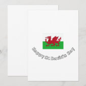 St. David's Day Flat Einladung (Vorne/Hinten)