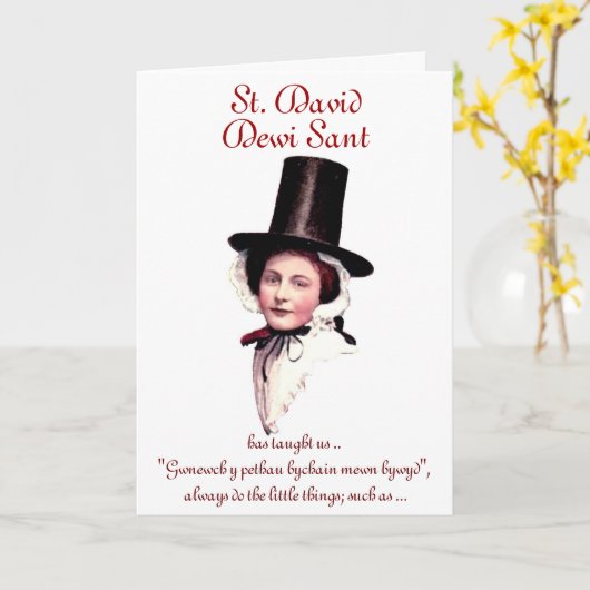 St. David's Day Gruß Karte (Gelbe Blume)