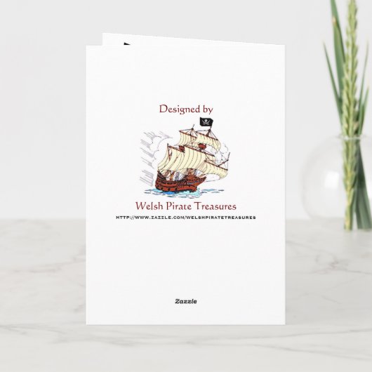 St. David's Day Gruß Karte (Rückseite)