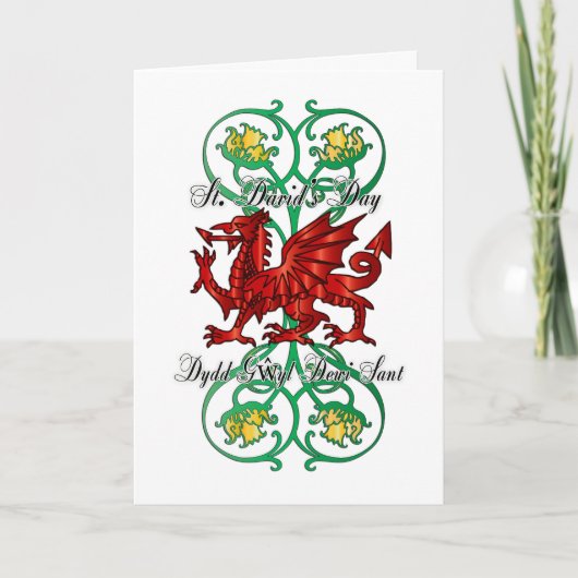 St. David's Day Grußkarte, Card Saint David's Karte (Vorderseite)