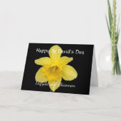 St-David's Day Personalisiert-Gelbe affodil-Karte Karte (Vorderseite)