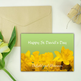 St. David's Day Personalisiert-Gelbe Daffodien Karte
