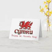 St. David's Day, Saint David, Ddydd Gwyl Dewi Sant Karte (Gelbe Blume)