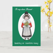 St. David's Day, walisische Kostüme, Für den Freun Karte (Gelbe Blume)