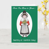 St. David's Day, walisische Kostüme, Unsere Zuhaus Karte (Gelbe Blume)