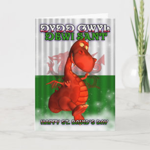 St. David's Day, Welsh Card, Dydd Gwyl Dewi Sant Karte