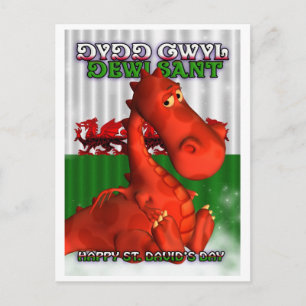 St. David's Day, Welsh Card, Dydd Gwyl Dewi Sant Postkarte
