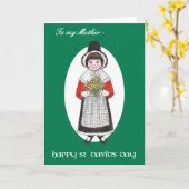 St. David's Day, Welsh Costume, für Mutter Karte (Gelbe Blume)