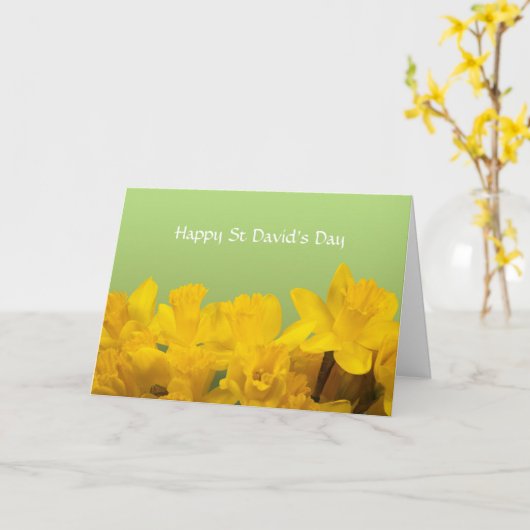 St David's Day Yellow Daffodils Personalized Karte (Gelbe Blume)