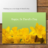 St David's Day Yellow Daffodils Personalized Karte