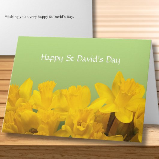 St David's Day Yellow Daffodils Personalized Karte