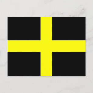 St. David's Flag Wales Welsh Postkarte