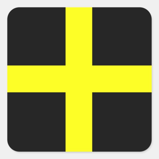 St. David's Flag Wales Welsh Quadratischer Aufkleber (Vorderseite)