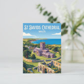 St Davids Kathedrale Wales Postkarte (Stehend Vorderseite)