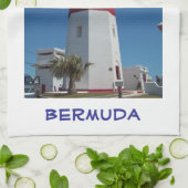 St. David's Lighthouse, Bermuda Geschirrtuch (Gefaltet)