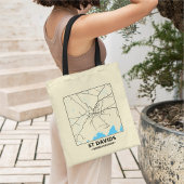 St Davids, Pembrokeshire City Map Tote Bag Tragetasche