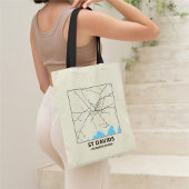 St Davids, Pembrokeshire City Map Tote Bag Tragetasche