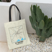 St Davids, Pembrokeshire City Map Tote Bag Tragetasche