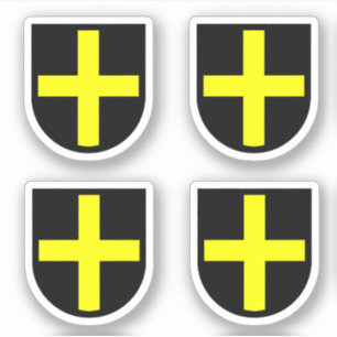 St. David's Shield 4-Up Contour Aufkleber