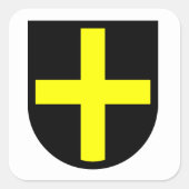 St. David's Shield Quadratischer Aufkleber (Vorderseite)