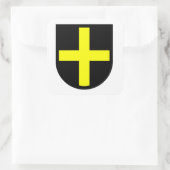 St. David's Shield Quadratischer Aufkleber (Tasche)