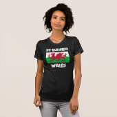 St. Davids, Wales mit Waliser-Flagge T-Shirt (Vorne ganz)