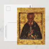 St. Demetrius der Wonderworker des Priluki Icon Postkarte (Vorne/Hinten)