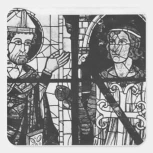 St. Denis gibt dem Ritter Clement das Erbe Quadratischer Aufkleber