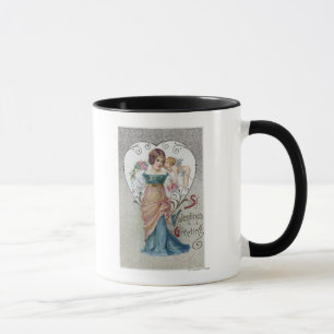 St. Der Gruß-Amor des Valentinsgrußes Tasse