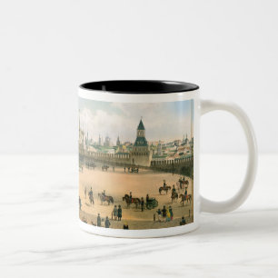St. Die Kathedrale des Basilikums gesehen vom Zweifarbige Tasse