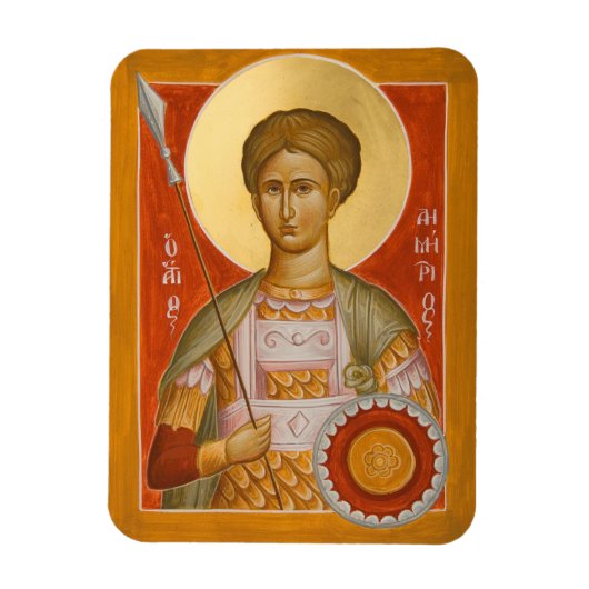 St Dimitrios Icon Magnet (Vertikal)