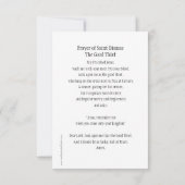 St. Dismas, die Gute-Dieb-Gebet-Karte (Rückseite)