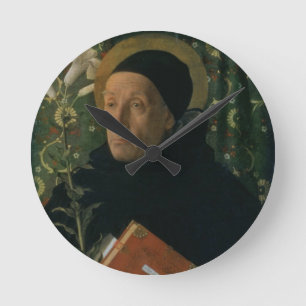 St Dominic, 1515 (Öl auf Leinwand) Runde Wanduhr