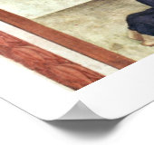 St. Dominic am Kreuz Christi von Angelico Fra Poster (Ecke)