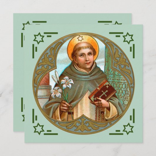 St. Dominic (BK 07) Square Flat Greeting Card (Vorne/Hinten)
